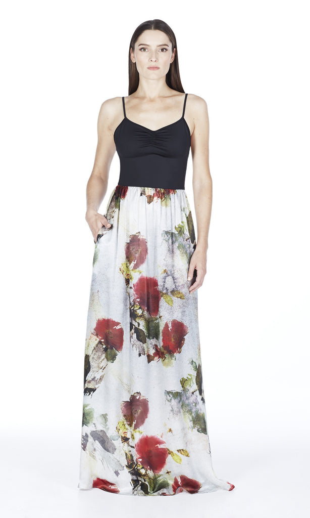 Eden Silk Maxi Dress in Bloom